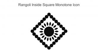 Rangoli Inside Square Monotone Icon In Powerpoint Pptx Png And Editable Eps Format