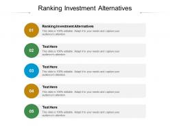 Ranking investment alternatives ppt powerpoint presentation styles samples cpb