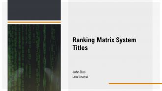 Ranking Matrix System Titles PPT Mockup AT