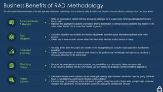 Rapid application development it business benefits of rad methodology