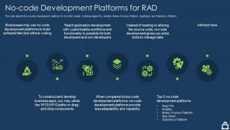 Rapid application development it no code development platforms for rad