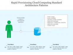 Rapid provisioning cloud computing standard architecture patterns ppt presentation diagram
