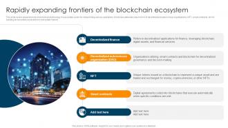 Rapidly Expanding Frontiers Of The Blockchain Ecosystem Ultimate Guide To Understand Role BCT SS