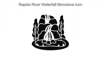 Rapids River Waterfall Monotone Icon In Powerpoint Pptx Png And Editable Eps Format