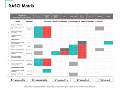 Rasci matrix ppt powerpoint presentation summary graphics download