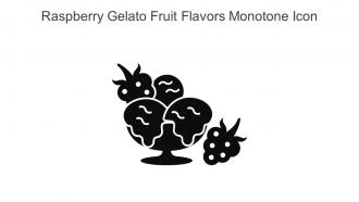 Raspberry Gelato Fruit Flavors Monotone Icon In Powerpoint Pptx Png And Editable Eps Format