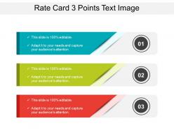 Rate card 3 points text image