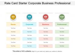 Rate card starter corporate business professional