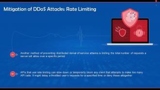 Rate Limiting To Prevent DDoS Attacks Training Ppt