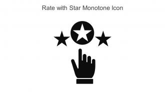 Rate With Star Monotone Icon In Powerpoint Pptx Png And Editable Eps Format