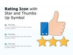 Rating icon with star and thumbs up symbol