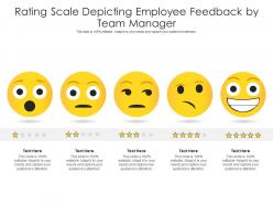 Rating scale depicting employee feedback by team manager infographic template