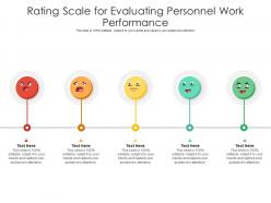 Rating scale for evaluating personnel work performance infographic template