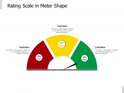 Rating scale in meter shape