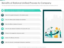 Rational unified process it benefits of rational unified process to company ppt outline