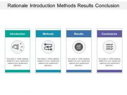 Rationale introduction methods results conclusion