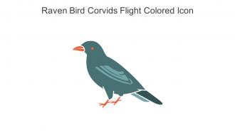 Raven Bird Corvids Flight Colored Icon In Powerpoint Pptx Png And Editable Eps Format