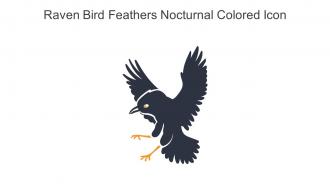 Raven Bird Feathers Nocturnal Colored Icon In Powerpoint Pptx Png And Editable Eps Format