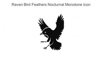 Raven Bird Feathers Nocturnal Monotone Icon In Powerpoint Pptx Png And Editable Eps Format