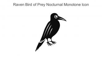 Raven Bird Of Prey Nocturnal Monotone Icon In Powerpoint Pptx Png And Editable Eps Format
