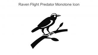 Raven Flight Predator Monotone Icon In Powerpoint Pptx Png And Editable Eps Format