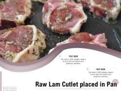 Raw lam cutlet placed in pan