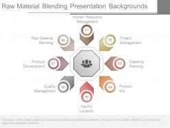 Raw material blending presentation backgrounds