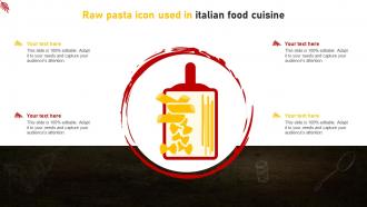 Raw Pasta Icon Used In Italian Food Cuisine
