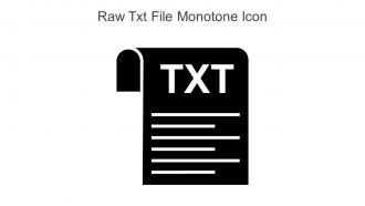 Raw Txt File Monotone Icon In Powerpoint Pptx Png And Editable Eps Format
