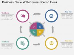 rc Business Circle With Communication Icons Flat Powerpoint Design