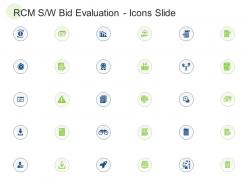 Rcm s w bid evaluation icons slide ppt styles vector