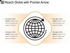 Reach globe with pointer arrow