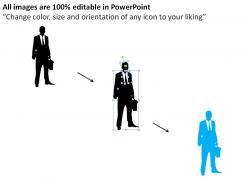 Reach the goal man holding briefcase standing on steps ppt slides diagrams templates powerpoint info graphics