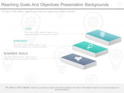 Reaching goals and objectives presentation backgrounds