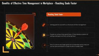Reaching Goals Faster As A Time Management Benefit Training Ppt