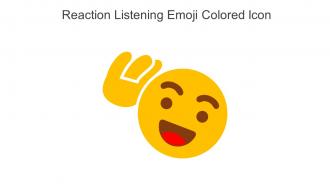 Reaction Listening Emoji Colored Icon In Powerpoint Pptx Png And Editable Eps Format