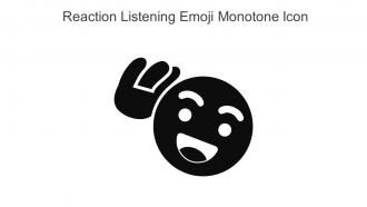Reaction Listening Emoji Monotone Icon In Powerpoint Pptx Png And Editable Eps Format