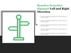 Reactive proactive signpost left and right direction