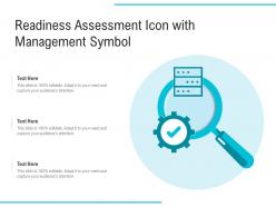 Readiness assessment icon with management symbol