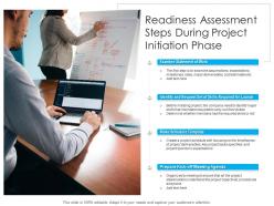 Readiness assessment steps during project initiation phase