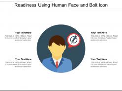 Readiness Using Human Face And Bolt Icon