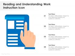 Reading and understanding work instruction icon