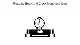 Reading Book And Clock Monotone Icon In Powerpoint Pptx Png And Editable Eps Format
