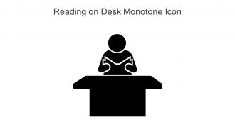 Reading On Desk Monotone Icon In Powerpoint Pptx Png And Editable Eps Format