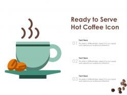 Ready to serve hot coffee icon