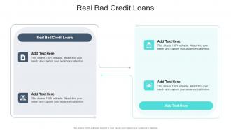 Real Bad Credit Loans In Powerpoint And Google Slides Cpb