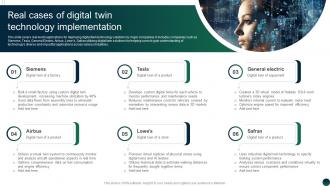 Real Cases Of Digital Twin Technology Implementation Comprehensive Guide BCT SS