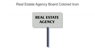 Real Estate Agency Board Colored Icon In Powerpoint Pptx Png And Editable Eps Format