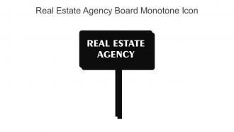 Real Estate Agency Board Monotone Icon In Powerpoint Pptx Png And Editable Eps Format