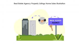 Real Estate Agency Property Listings Home Sales Illustration
